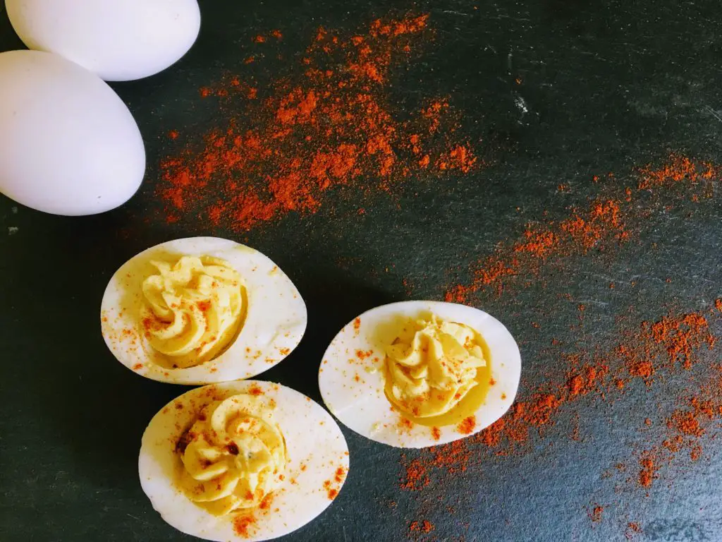 Learn how to make garlic devilled eggs. 
