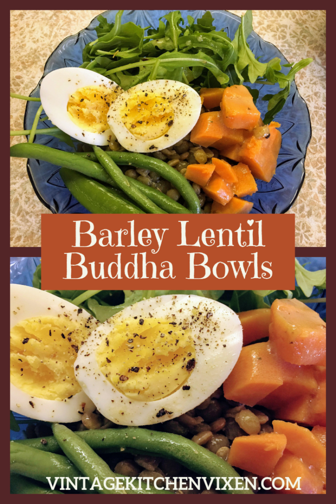 barley lentil buddha bowls pin