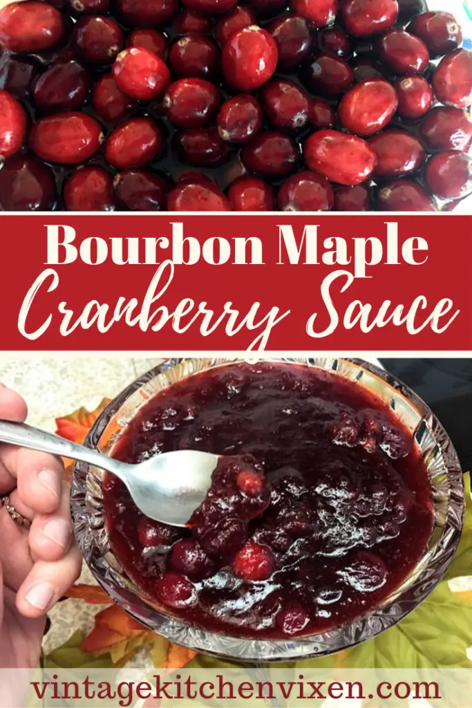bourbon maple cranberry sauce pin