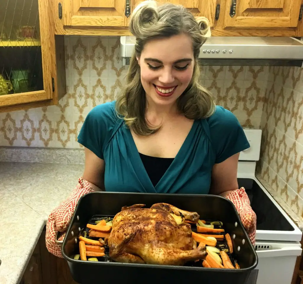 admiring a paprika roast chicken