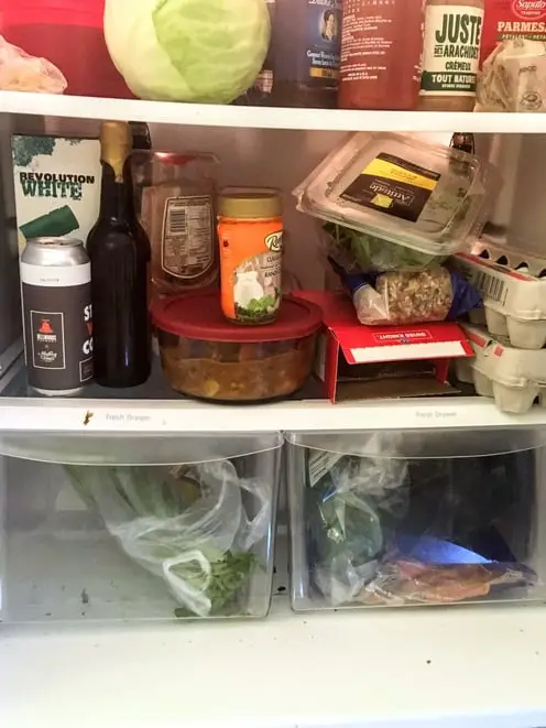 messy fridge