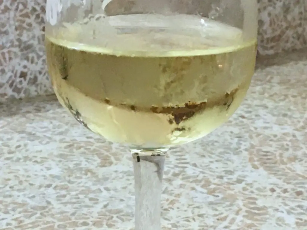 glass of white wine for cheese