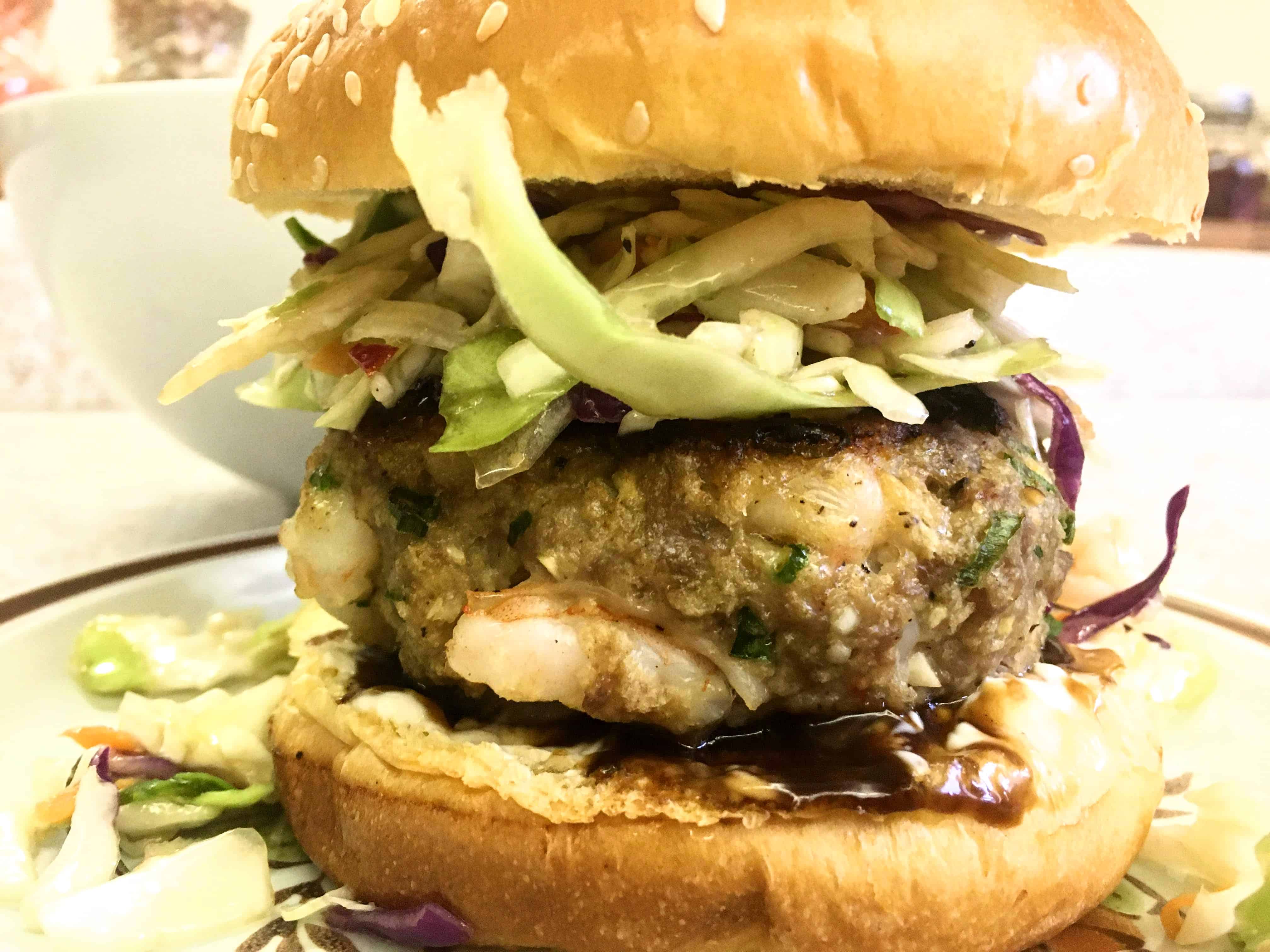 Cast Iron Pork and Shrimp Burgers-image