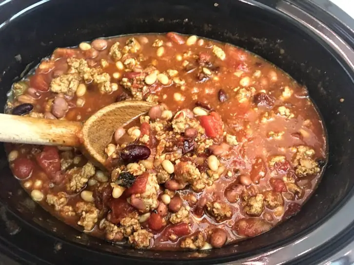 fiery chipotle chili in a slow cooker