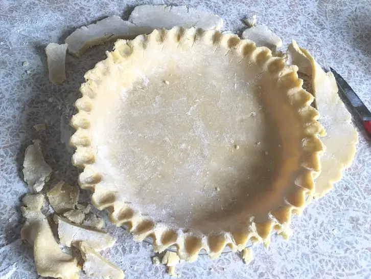 raw sweet shortcrust pastry tart