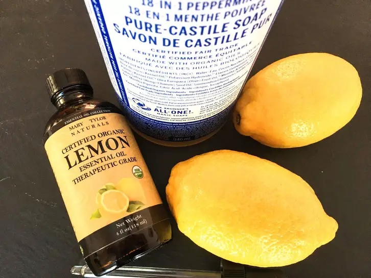 castile soap and lemon essential oil