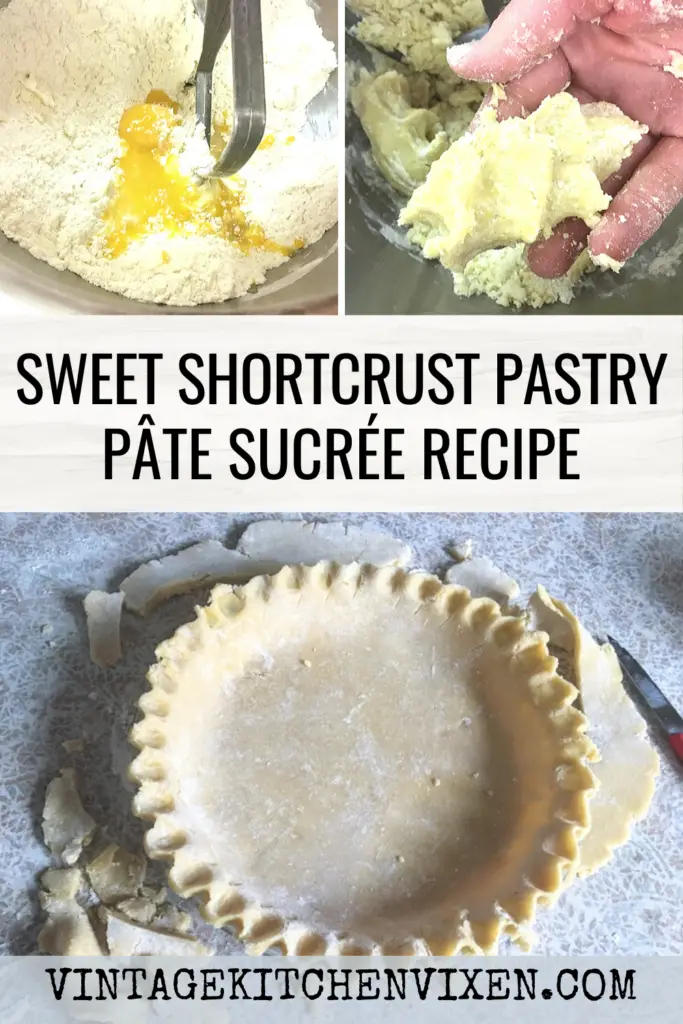 sweet shortcrust pastry dough pinterest image