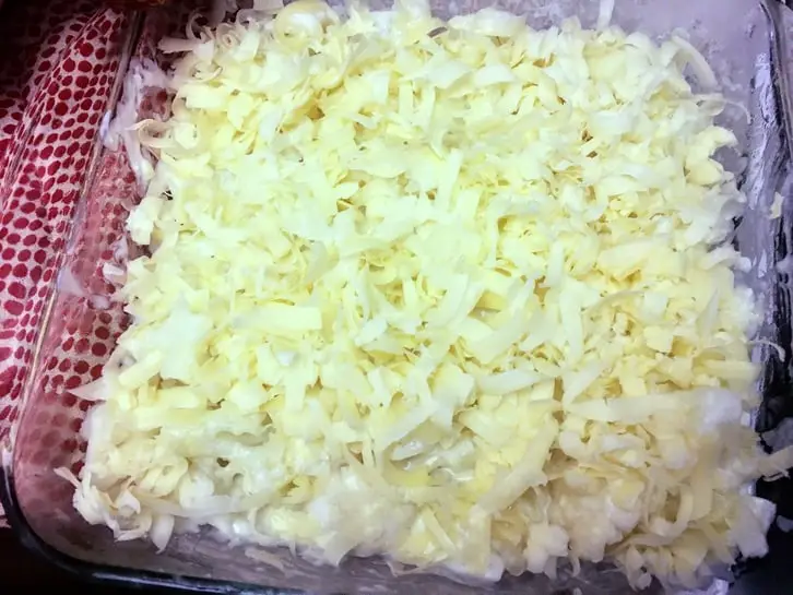 pre-bake cauliflower gratin