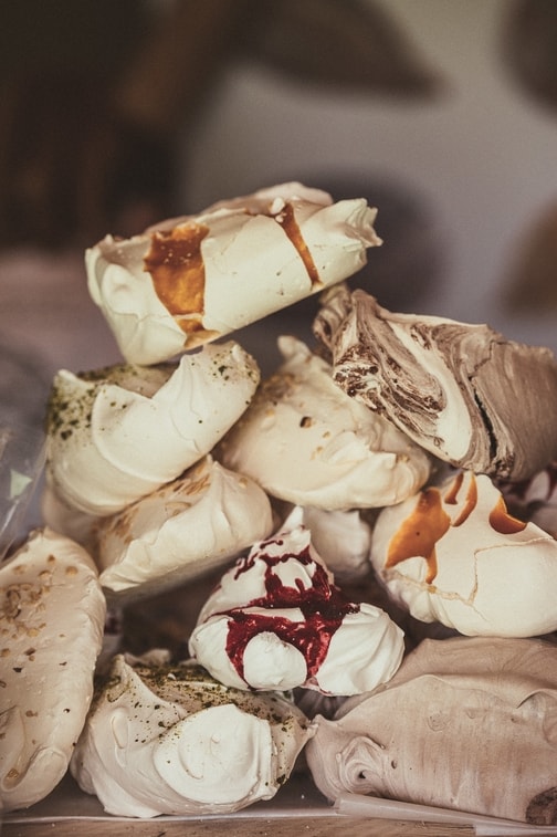 a pile of meringues