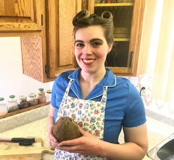 cracking a coconut