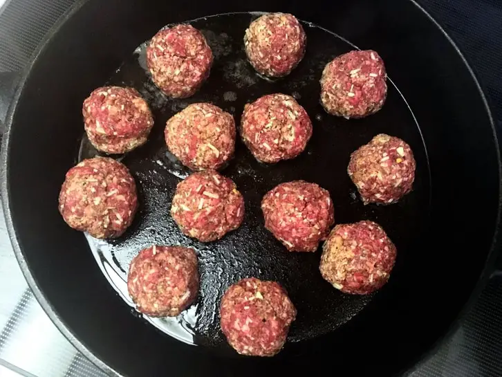 Easy Pan Fried Meatballs - Jersey Girl Cooks