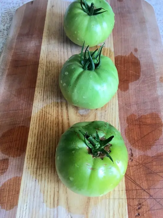 three green tomatoes